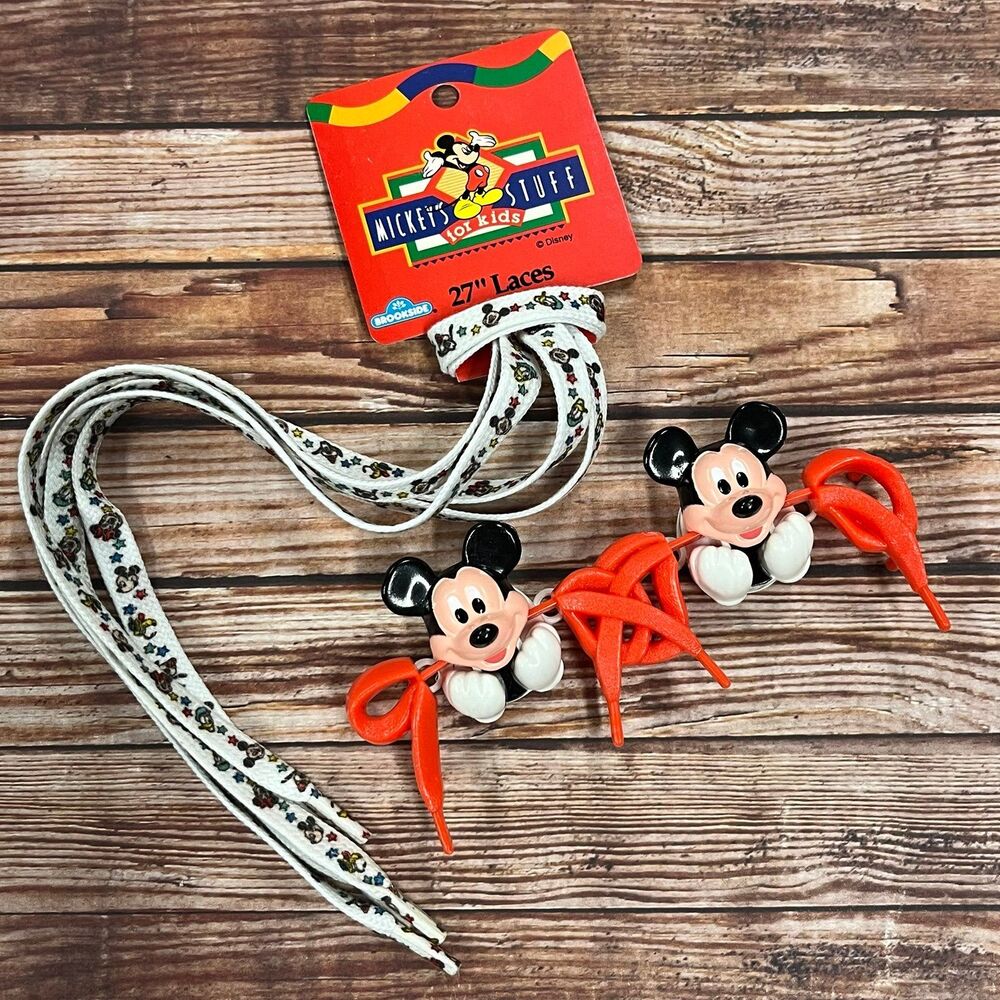 Vintage Mickey & Pals Mickey Mouse Bow Biters plus Laces